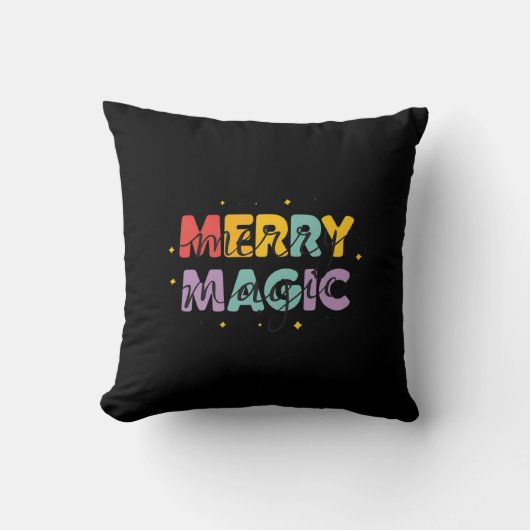 Merry Magic Colorful Illustration クッション (正面)