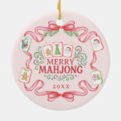 Merry Mahjong | Christmas セラミックオーナメント (裏面)