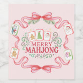 Merry Mahjong | Christmas ワインラベル (シングルラベル)
