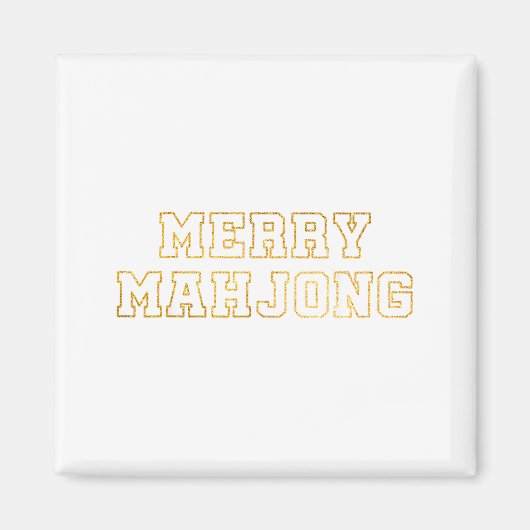 Merry Mahjong Christmas Mahj Holiday Party Women M マグネット (正面)
