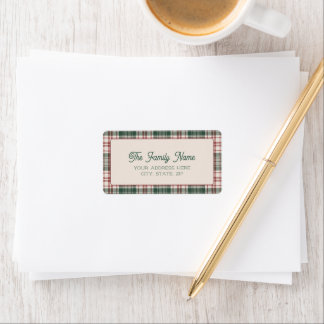 Merry Mail - Plaid Address Label ラベル