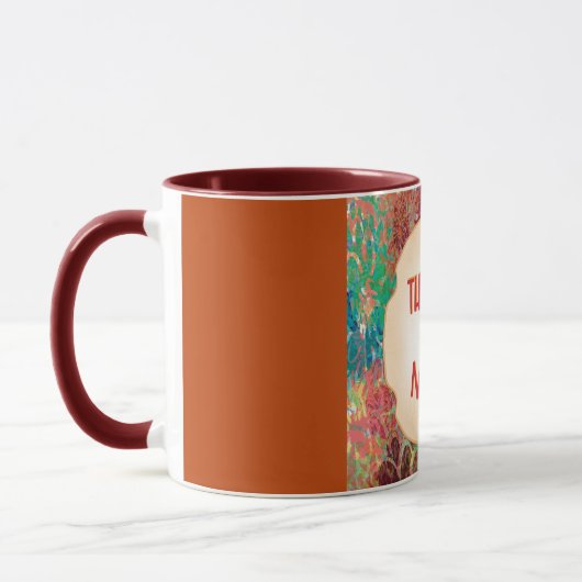 Merry Marigold Autumn Gratitude Latte Mug マグカップ (左)