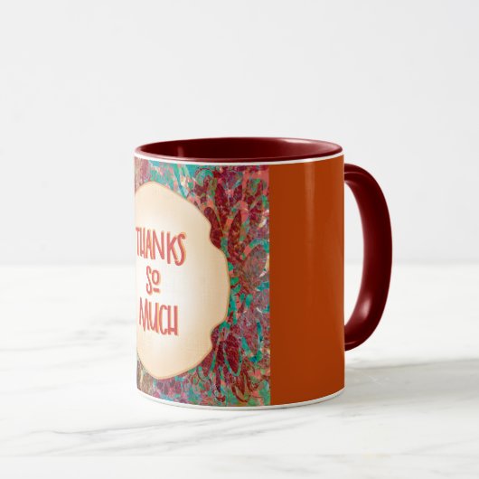 Merry Marigold Autumn Gratitude Latte Mug マグカップ (正面右)