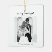 Merry & Married - オーダーメイド 新婚のクリスマス セラミックオーナメント (左)
