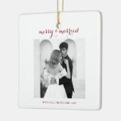 Merry & Married - オーダーメイド 新婚クリスマス セラミックオーナメント (左)