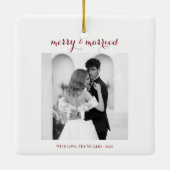 Merry & Married - オーダーメイド 新婚クリスマス セラミックオーナメント (裏面)