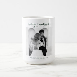 Merry & Married - 結婚したてのカップルのためのクリスマスパーソナルギフト コーヒーマグカップ