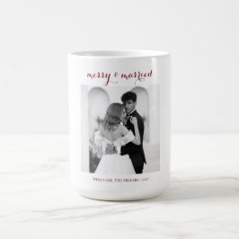 Merry & Married - 結婚したてのカップルのためのクリスマスパーソナルギフト コーヒーマグカップ