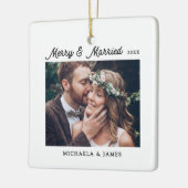 Merry & Married 2 ウェディングフォト セラミックオーナメント (左)