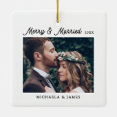 Merry & Married 2 ウェディングフォト セラミックオーナメント (裏面)