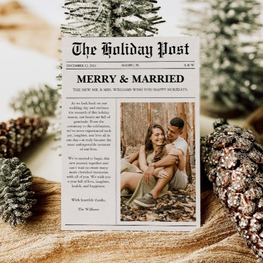 Merry & Married Christmas Newspaper シーズンカード