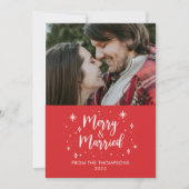 Merry & Married christmas photo card 招待状 (正面)