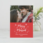 Merry & Married christmas photo card 招待状 (スタンド正面)