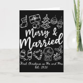 Merry Married First Christmas As Mr And Mrs 2025 N カード (正面)