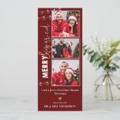Merry Married Newlywed Christmas Holiday Card 招待状 (スタンド正面)