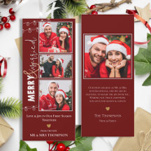 Merry Married Newlywed Christmas Holiday Card