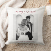 Merry & Married - Personalized Newlywed Christmas  クッション (ブランケット)