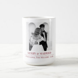 Merry & Married - Personalized Newlywed Christmas  コーヒーマグカップ