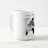 Merry & Married - Personalized Newlywed Christmas  コーヒーマグカップ (正面左)