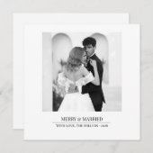 Merry & Married - Personalized Newlywed Christmas  シーズンカード (正面/裏面)