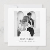 Merry & Married - Personalized Newlywed Christmas  シーズンカード (正面)
