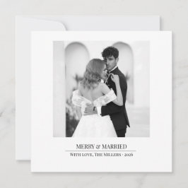 Merry & Married - Personalized Newlywed Christmas  シーズンカード