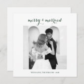 Merry & Married - Personalized Newlywed Christmas  シーズンカード (正面/裏面)