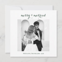 Merry & Married - Personalized Newlywed Christmas  シーズンカード