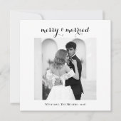 Merry & Married - Personalized Newlywed Christmas  シーズンカード (正面)