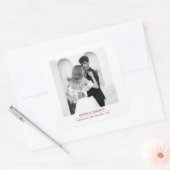 Merry & Married - Personalized Newlywed Christmas  スクエアシール (封筒)