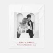 Merry & Married - Personalized Newlywed Christmas  フリースブランケット (正面)