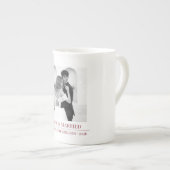 Merry & Married - Personalized Newlywed Christmas  ボーンチャイナマグカップ (正面右)