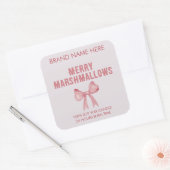 Merry Marshmallows | モダンなキャンドルラベル スクエアシール (封筒)