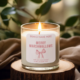 Merry Marshmallows | Modern Candle Labels スクエアシール