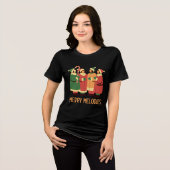 Merry Melodies Christmas Carolers Design トライブレンドＴシャツ (正面全面)