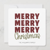 Merry Merry Merry Christmas Custom シーズンカード (正面)