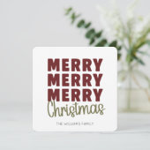 Merry Merry Merry Christmas Custom シーズンカード (スタンド正面)
