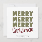 Merry Merry Merry Christmas Custom シーズンカード (正面)