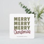 Merry Merry Merry Christmas Custom シーズンカード (スタンド正面)