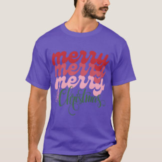 Merry Merry Merry Christmas funny Tシャツ