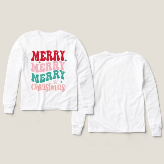 Merry Merry Merry Christmas Retro (デザイン 正面＆背面)