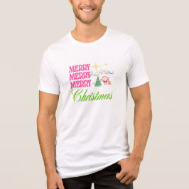 Merry Merry Merry Christmas T-Shirt | Festive Gift トライブレンドＴシャツ