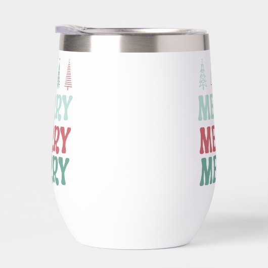 Merry Merry Merry with Pastel Boho Christmas Trees (右面)