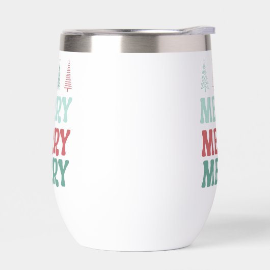 Merry Merry Merry with Pastel Boho Christmas Trees (左面)