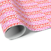 Merry Merry Modern Groovy Print Wrapping Paper ラッピングペーパー (ロールコーナー)