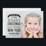 Merry Message Holiday Photo Card - Overlay シーズンカード<br><div class="desc">Celebrate the season with this modern and stylish holiday card from Berry Berry Sweet. Visit WWW.BERRYBERRYSWEET.COM for more of our stylish holiday collections.</div>