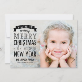 Merry Message Holiday Photo Card - Overlay シーズンカード