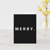 Merry. Minimalist Christmas Dry Humor Streetwear A カード (黄色い花)