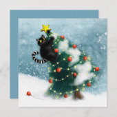 Merry Mischief – Curious Cat  招待状 (正面/裏面)