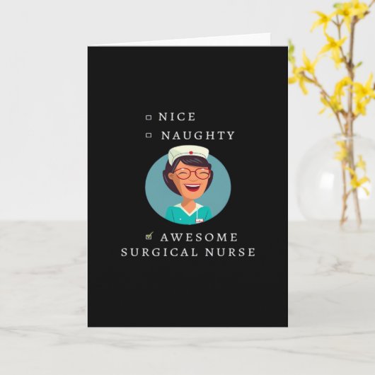 Merry Mischievous Amazing Surgical Nurse カード (黄色い花)